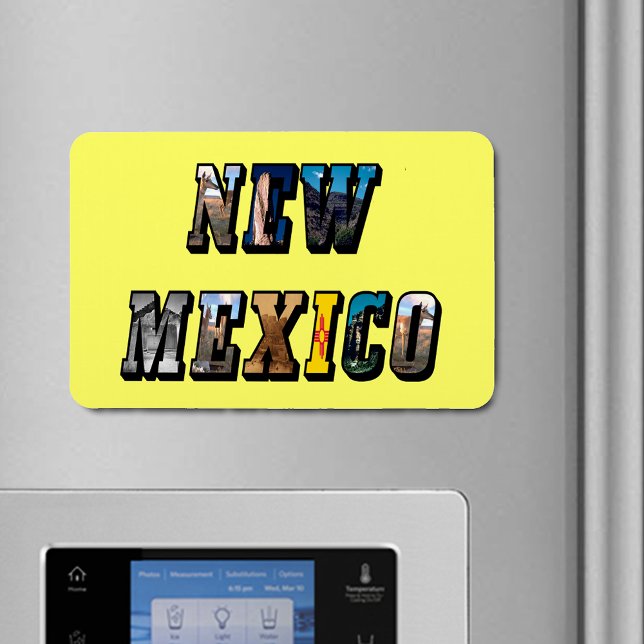 New Mexico Picture Text Flexible Magnet (New Mexico Picture Text Flexible Magnet)