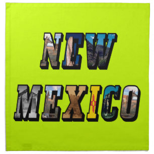 New Mexico Picture Text Napkin