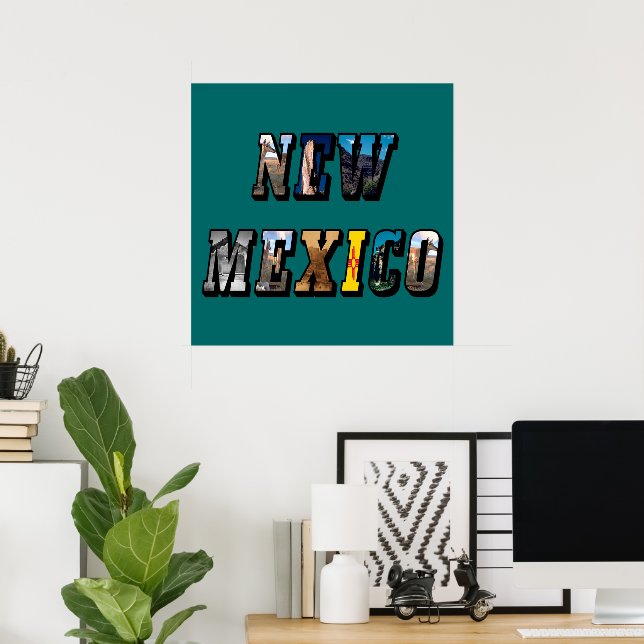 New Mexico Picture Text Poster (Home Office)