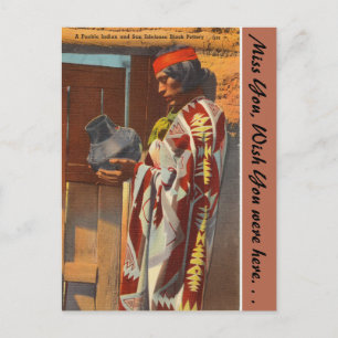 New Mexico, Pueblo Indian, San Ildefonso Pueblo Postcard