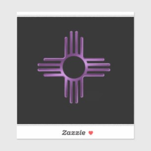 New Mexico Purple Zia Sun Sticker