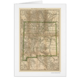New Mexico Railroad Map 1879 Cards