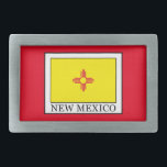 New Mexico Rectangular Belt Buckle<br><div class="desc">New Mexico</div>