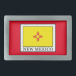 New Mexico Rectangular Belt Buckle<br><div class="desc">New Mexico</div>