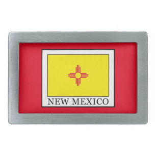 New Mexico Rectangular Belt Buckle