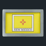 New Mexico Rectangular Belt Buckle<br><div class="desc">New Mexico</div>
