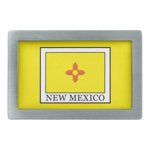 New Mexico Rectangular Belt Buckle