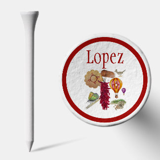 New Mexico Red Chile Pinõn Zia Hot Air Balloon Golf Tees