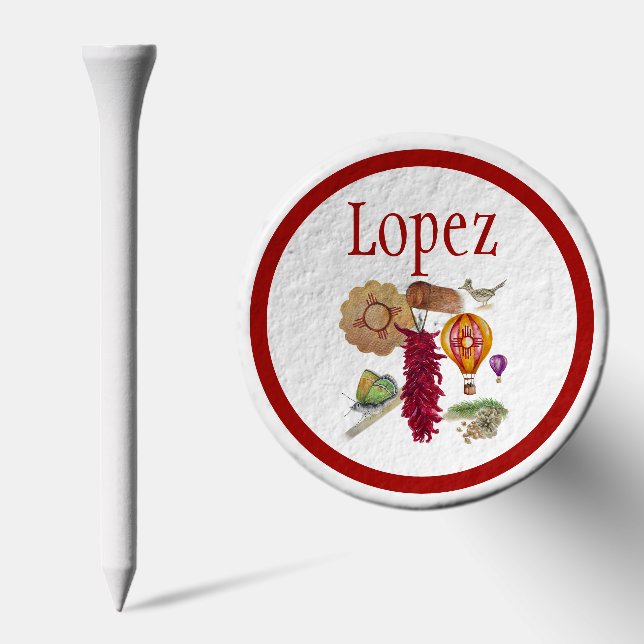 New Mexico Red Chile Pinõn Zia Hot Air Balloon  Golf Tees (Combo)