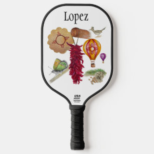 New Mexico Red Chile Pinõn Zia Hot Air Balloon  Pickleball Paddle