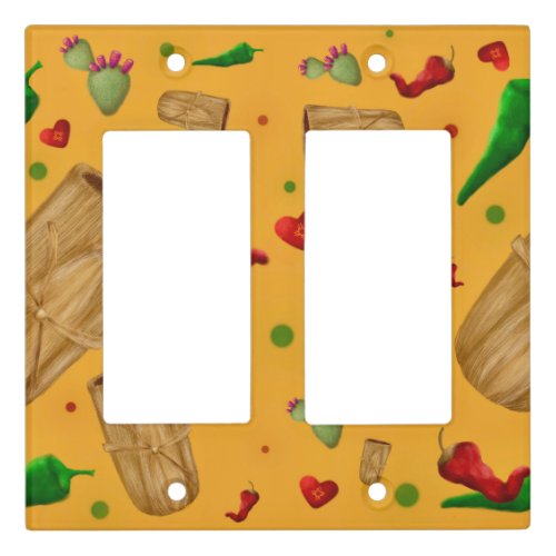 New Mexico Red  Green chile Tamales Zia Nopales Light Switch Cover