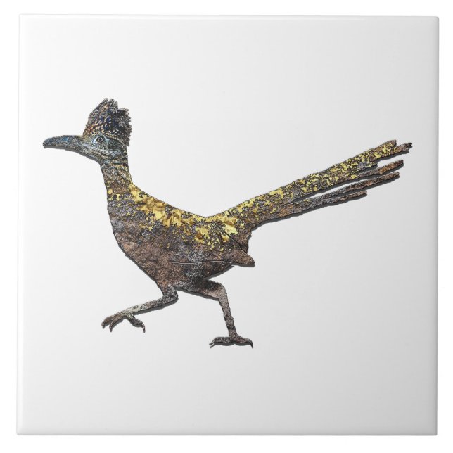New Mexico Roadrunner Ceramic Tile (Front)