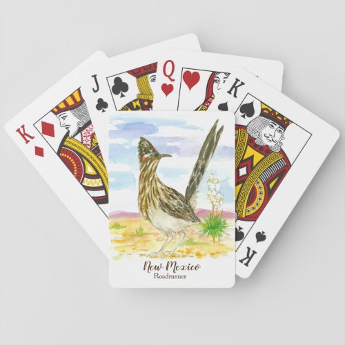 New Mexico Roadrunner State Bird Desert Poker Cards