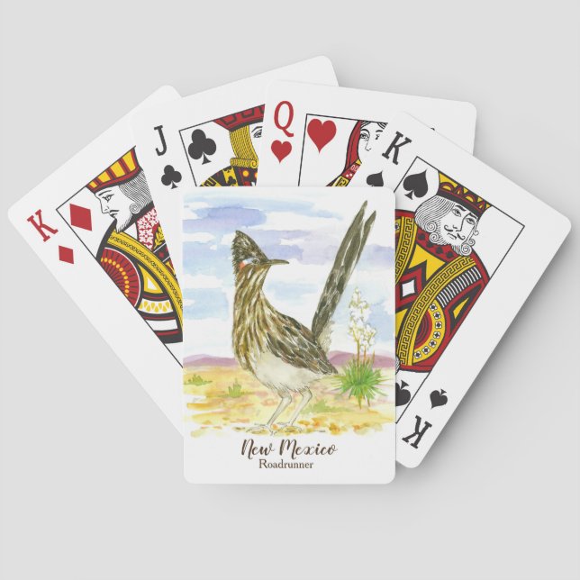 New Mexico Roadrunner State Bird Desert Poker Cards (Back)