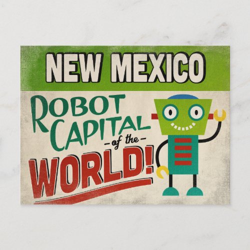 New Mexico Robot _ Funny Vintage Postcard