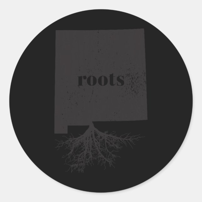 New Mexico Roots State Map Shirt Home Love Pride G Classic Round Sticker (Front)