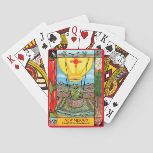 New Mexico Roswell Alien Funny Hot Air Balloon Zia Poker Cards