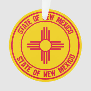 New Mexico Round Emblem Ornament