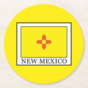 New Mexico Round Paper Coaster