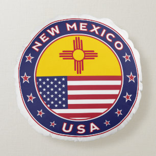 New Mexico Round Pillow