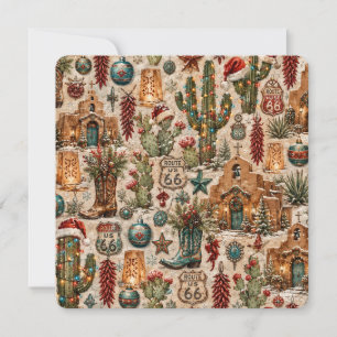 New Mexico Route 66 Christmas Postcard