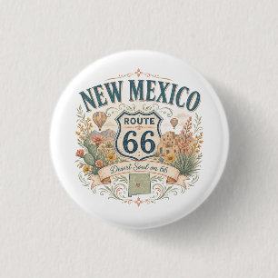 New Mexico Route 66 Desert Soul Pinback Button