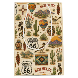 New Mexico Route 66 Fiesta Trail Medium Gift Bag