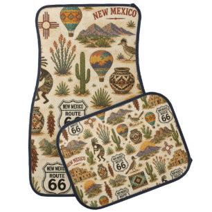 New Mexico Route 66 Road Rhythm Car Floor Mat