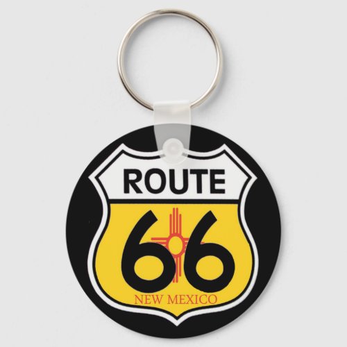 New Mexico Route 66 Shield Keychain