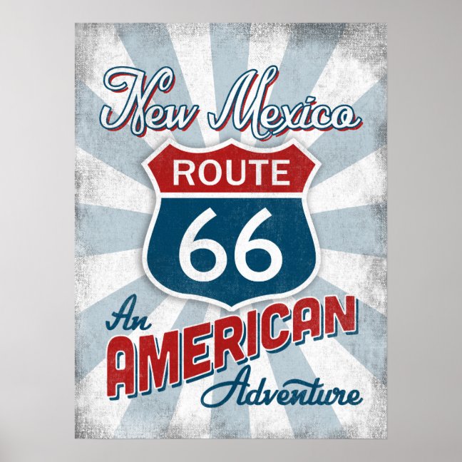 New Mexico Gifts – Route 66 Red White Blue