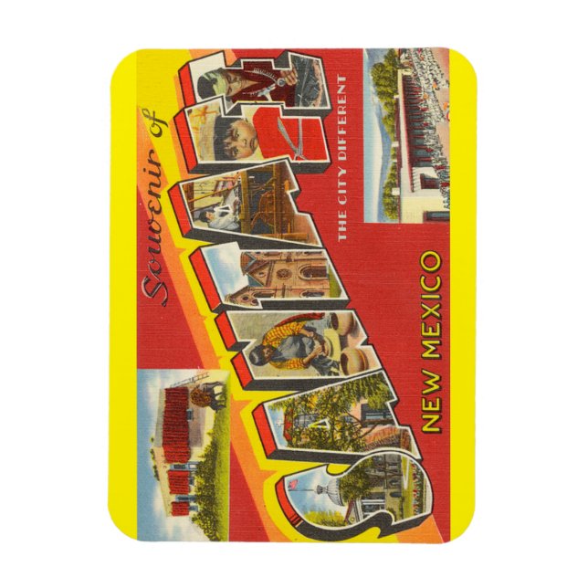 New Mexico, Santa Fe Magnet (Vertical)