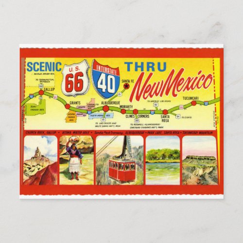 New Mexico _ Scenic US 66 Interstate 40 Postcard
