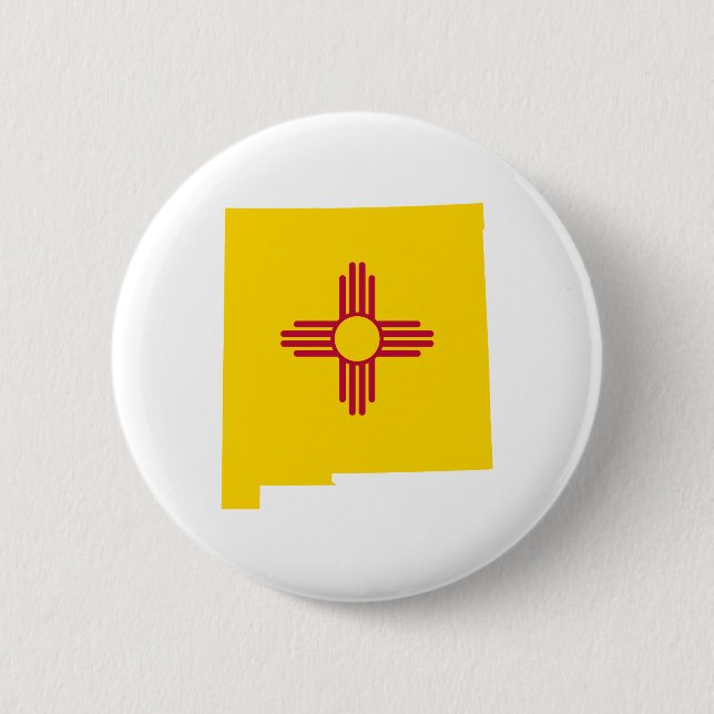 New Mexico Shape Pinback Button (Front)