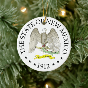 New Mexico sign Ceramic Ornament