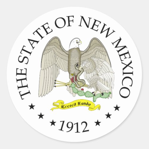 New Mexico sign Classic Round Sticker