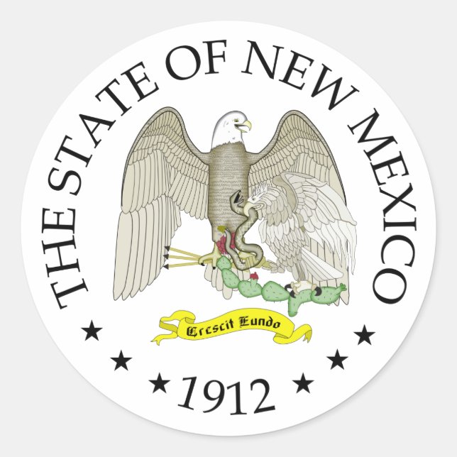 New Mexico sign Classic Round Sticker (Front)