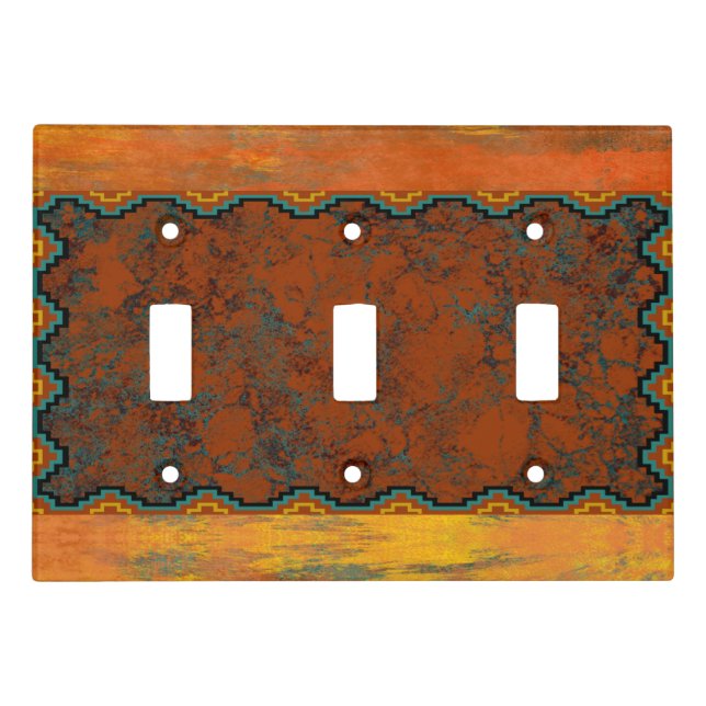 New Mexico, Southwestern Style Light Switch Cover (Front)