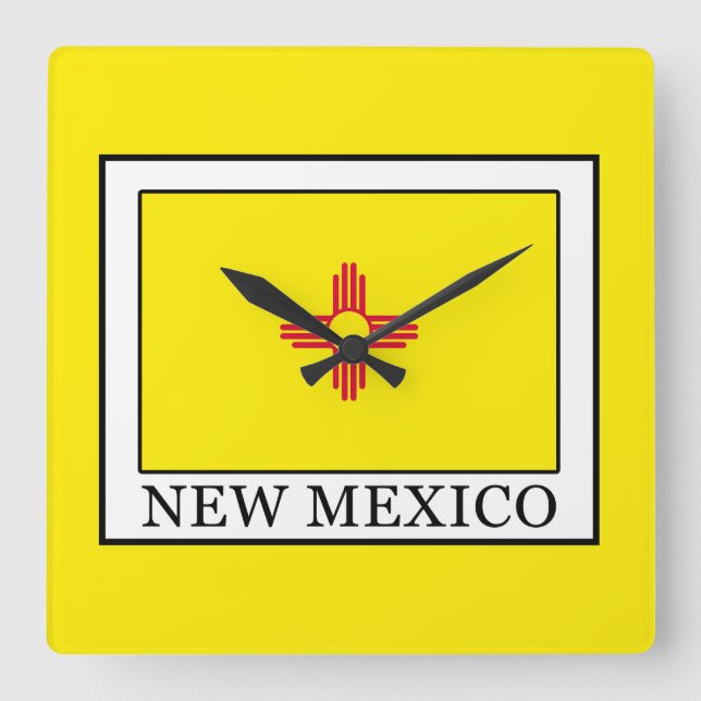 New Mexico Square Wall Clock (Front)