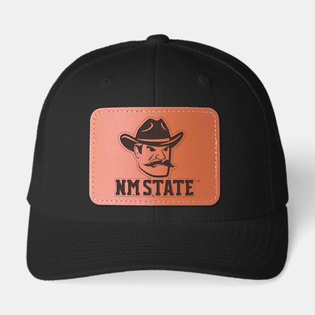 New Mexico State Aggies Leather Patch Hat (Front)