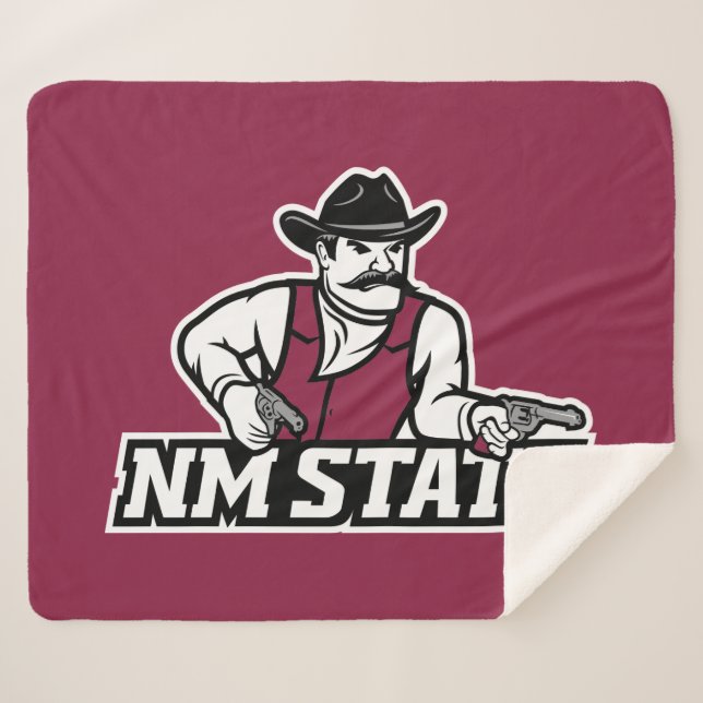New Mexico State Aggies Sherpa Blanket (Front (Horizontal))