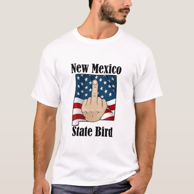 New Mexico state bird t-shirt middle finger (Front)
