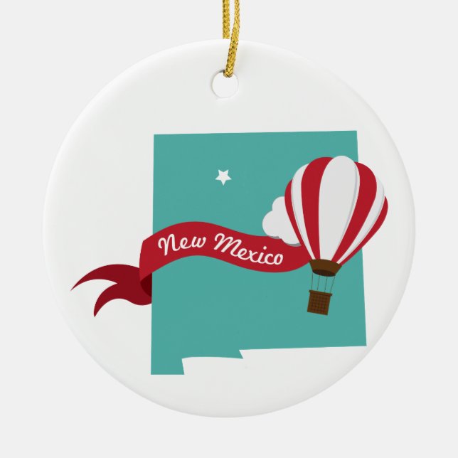 New Mexico State Ceramic Ornament (Front)