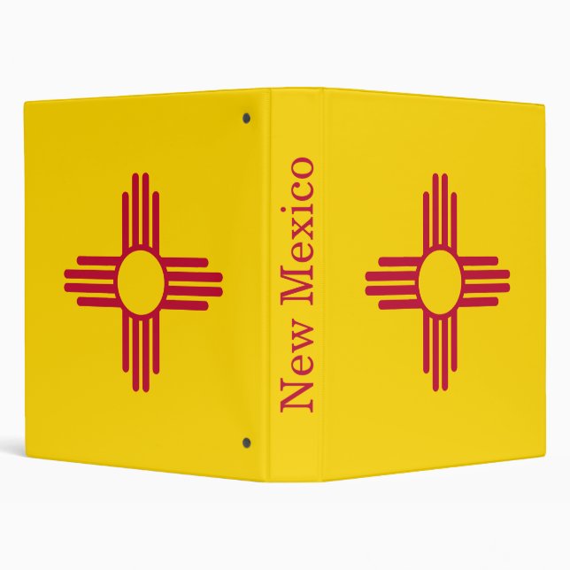 New Mexico State Flag 3 Ring Binder (Background)