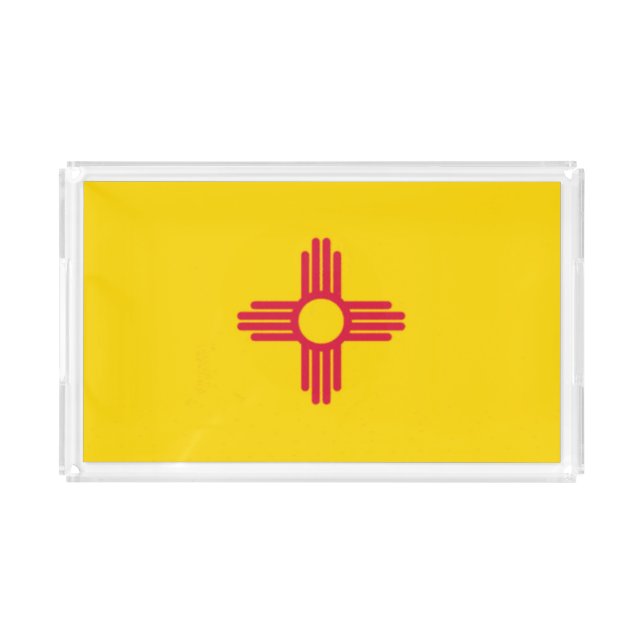 New Mexico State Flag Acrylic Tray (Front)