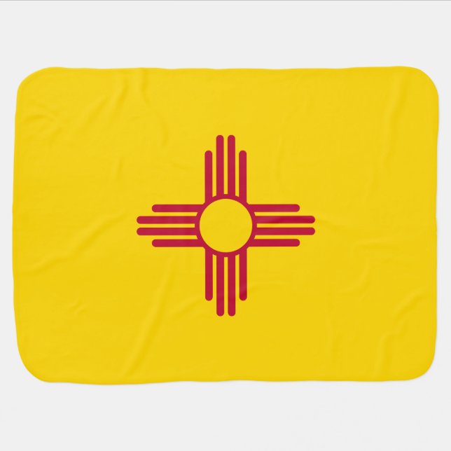 New Mexico State Flag Baby Blanket (Horizontal)