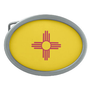 New Mexico State Flag Belt Buckle