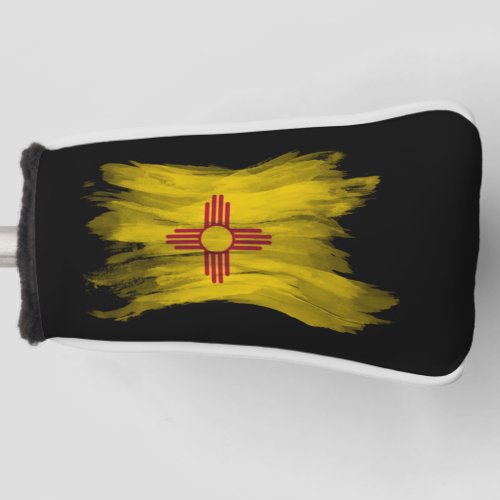 New Mexico state flag brush stroke New Mexico Golf Head Cover