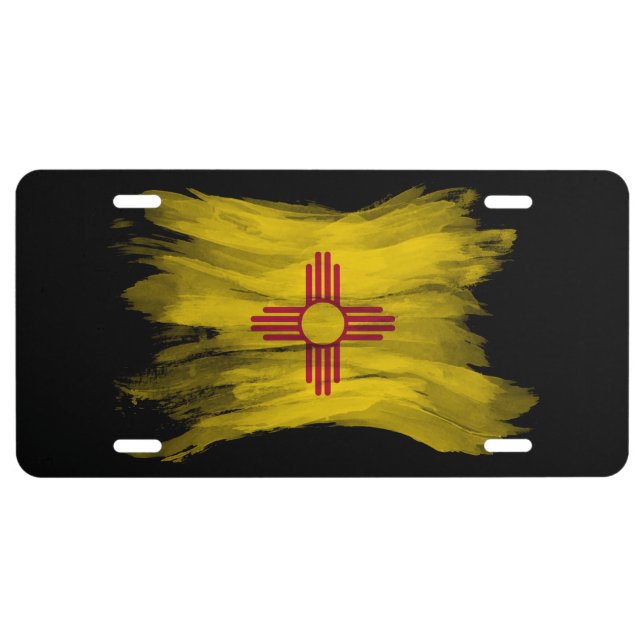 New Mexico state flag brush stroke, New Mexico License Plate (Front)