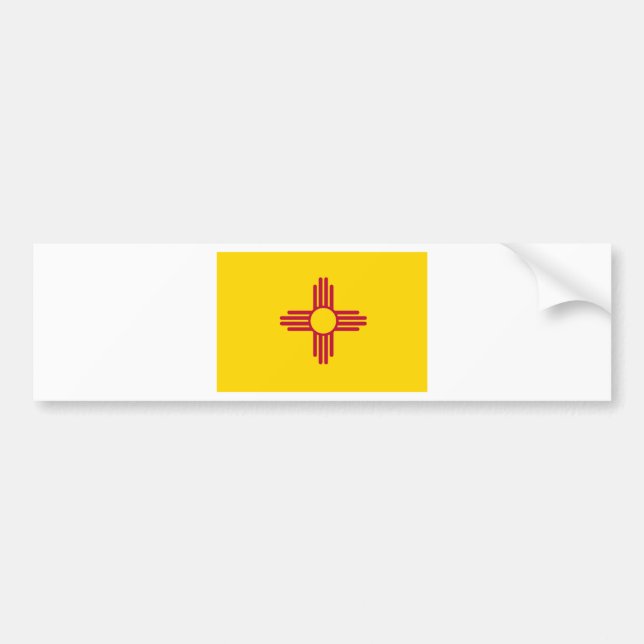 New Mexico State Flag Bumper Sticker (Front)