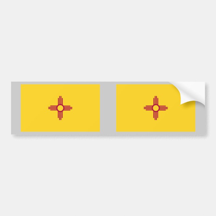 New Mexico State Flag Bumper Stickers
